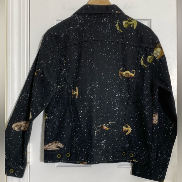LEVI’S X STAR WARS Limited Edition BLACK DENIM JACKET Size MEDIUM VGC - Picture 12 of 16